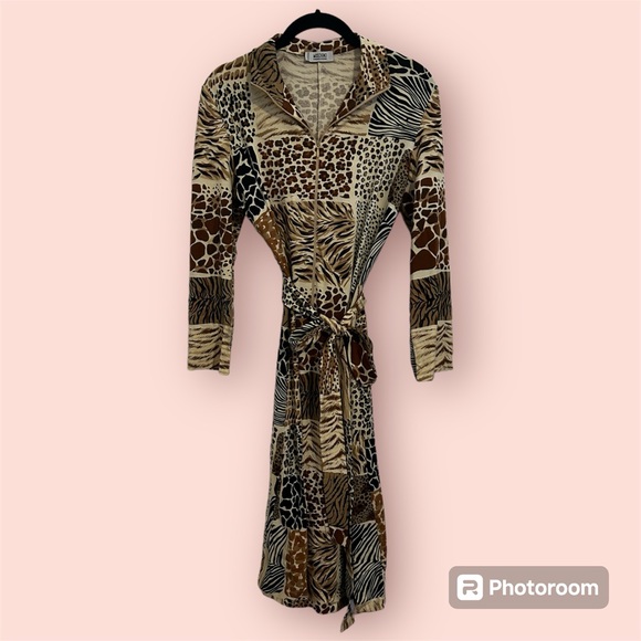 Vintage Moschino Animal Print Dress - Picture 1 of 4